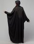 Trendy Black Shine Nida Golden Embroidery Abaya Additional Angles